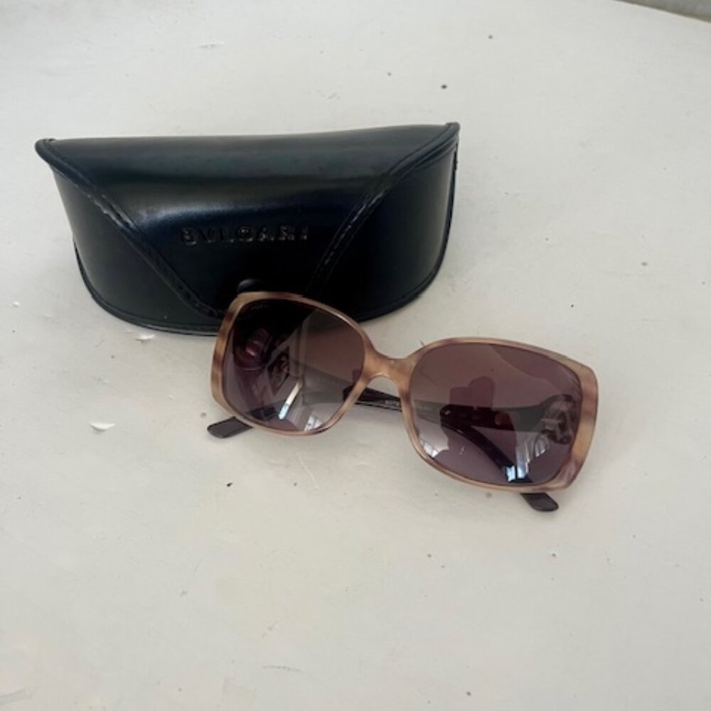 Bvlgari 8079B Sunglasses 5105/8H Havana w/ Jewel